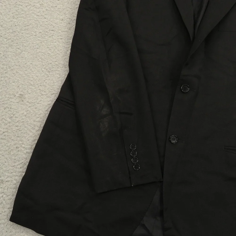 Canali 1934 Blazer 44L Wool Black 2 Button Formal Jacket Italian Made Vented